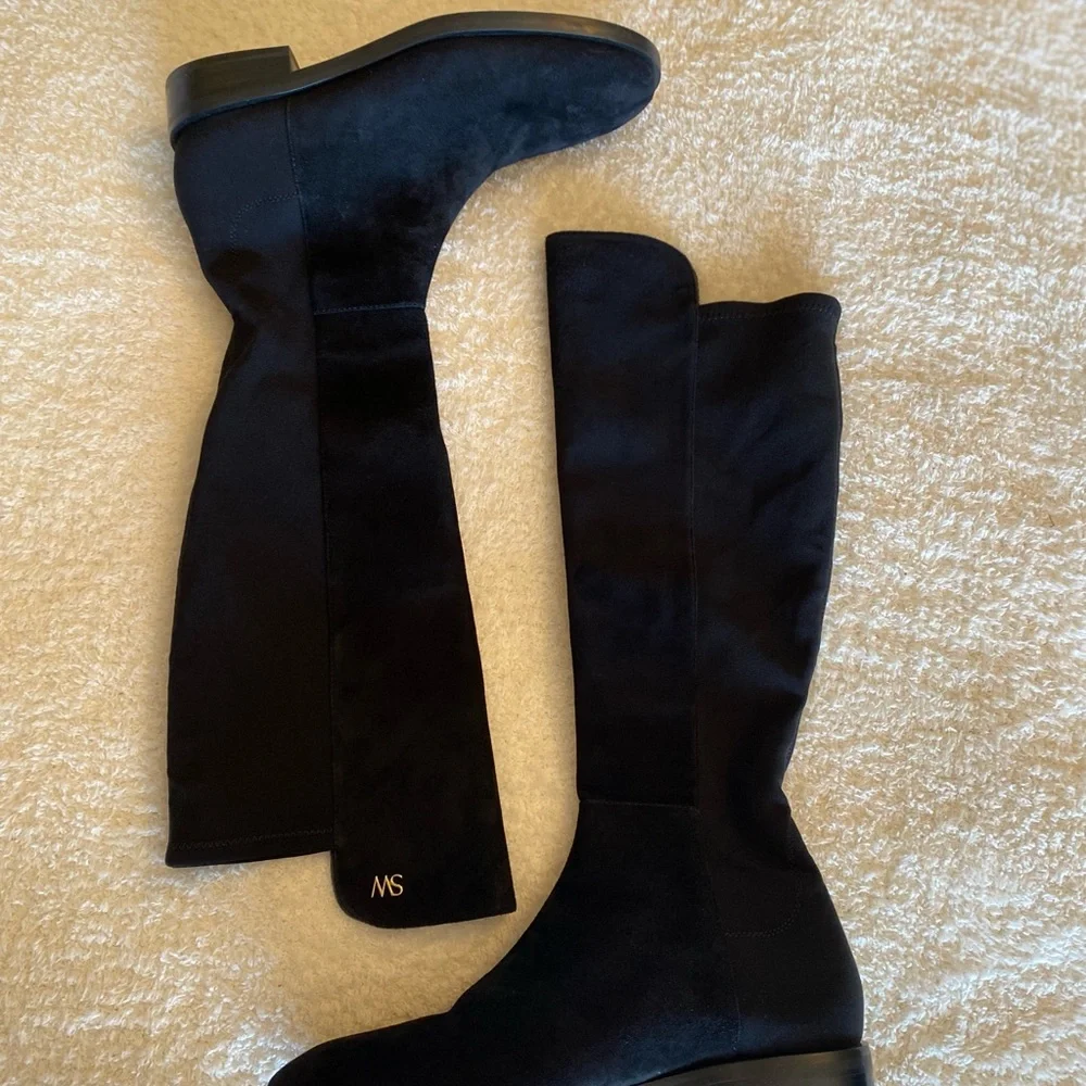STUART WEITZMAN Keelan City suede and neoprene knee boots NWOB‎
